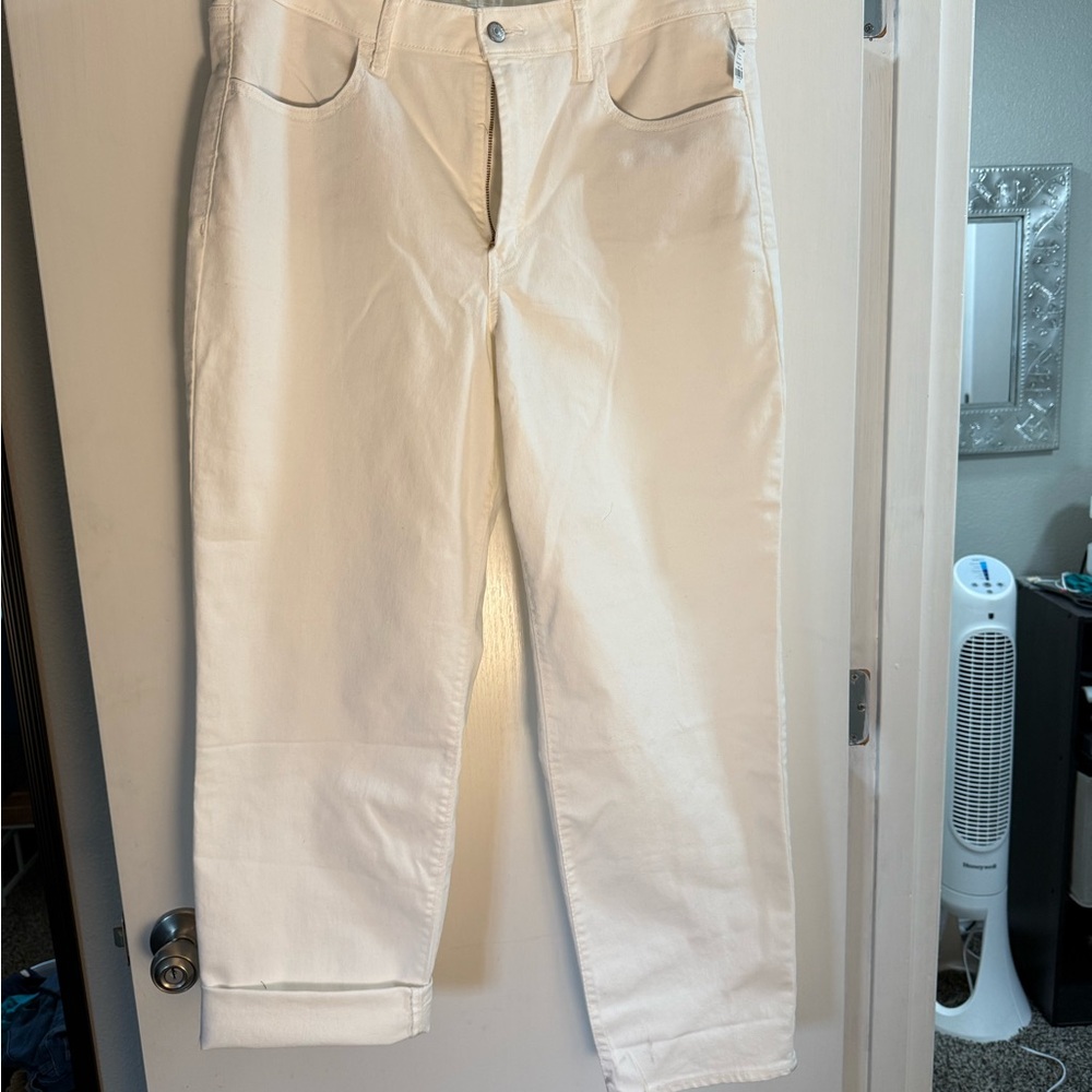 Old Navy Men's Cream Straight Jeans